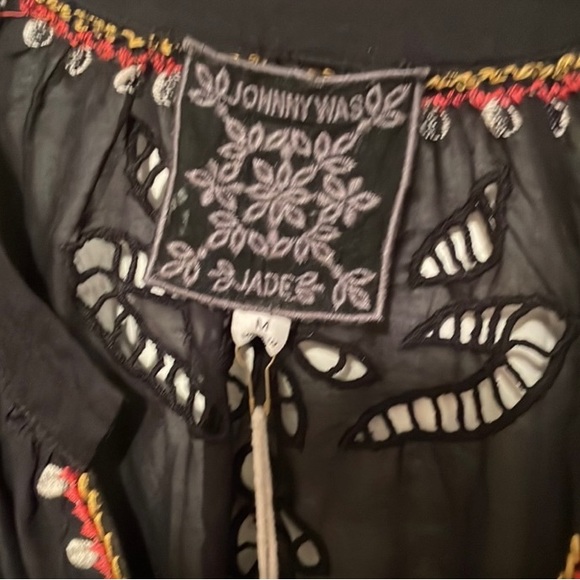 Johnny Was Rosa Button-Down Peasant Blouse size M - Picture 5 of 9